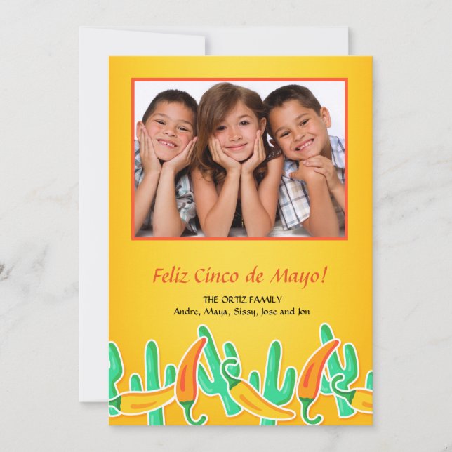 Invitation photo avec thème mexicain (Devant)