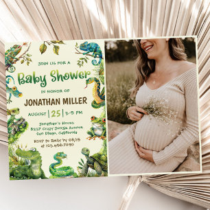 Invitation Photo Baby shower de reptile de serpent