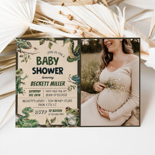 Invitation Photo Baby shower de reptile de serpent