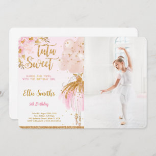 Invitation photo Ballerina modifiable