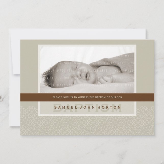 Invitation PHOTO BAPTISM INVITE : sweetly said 1L (Devant)