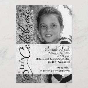 Invitation photo Bat mitzvah