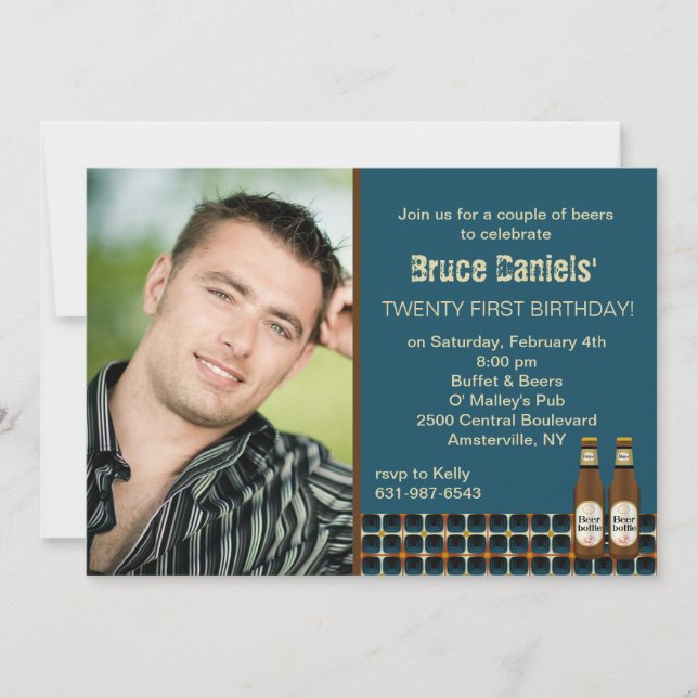 Invitation photo Beer Cheers (Devant)