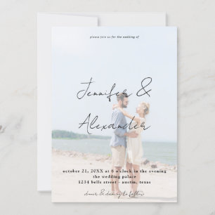 Invitation Photo & Big Names Mariage photo vertical V2