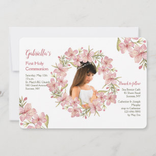 Invitation photo Blossom Wreath