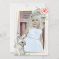 Invitation photo cadre lapin