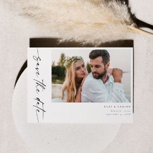 Invitation Photo & Calligraphie 4 Mod Horiz Enregistrer le Da