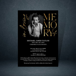 Invitation Photo Calligraphie Moderne En Mémoire Amoureuse Fu