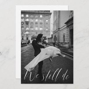 Invitation Photo Calligraphie Moderne Nous Continuons À Vow R