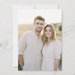 Invitation Photo Casual Beige Chaud