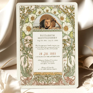 Invitation Photo Célébration de la vie par Alphonse Mucha