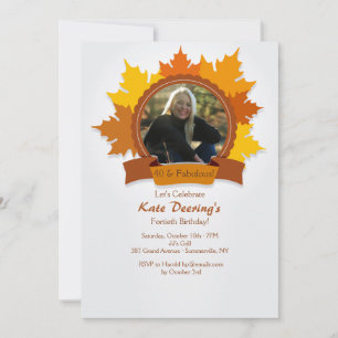 Invitation photo chic automne
