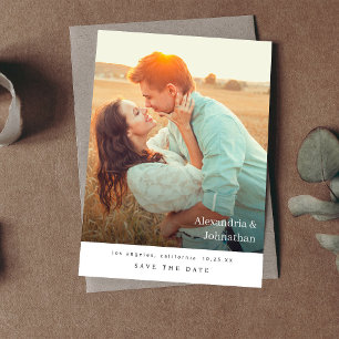 Invitation Photo chic stylish Mod Enregistrer la date