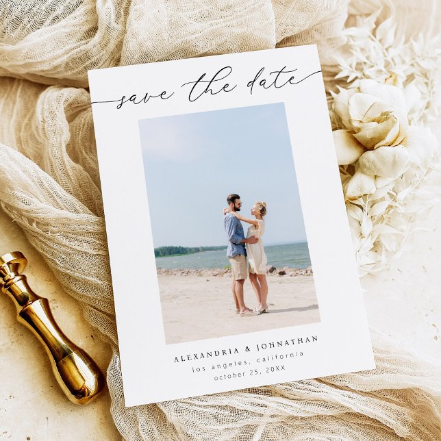 Invitation Photo chic stylish Mod Enregistrer la date 3 (Créateur téléchargé)