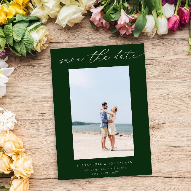 Invitation Photo chic stylish Mod Enregistrer la date 3 - Ver (Créateur téléchargé)