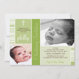 Invitation PHOTO CHRISTENING INVITATIONS: essence 1P
