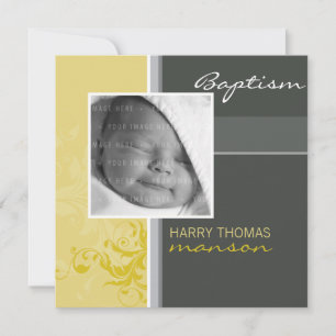 Invitation PHOTO CHRISTENING INVITATIONS: posh 1SQ