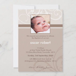Invitation PHOTO CHRISTENING INVITES : charity 1P