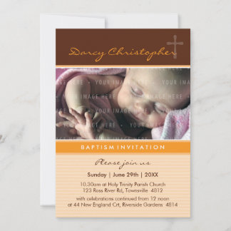 Invitation PHOTO CHRISTENING INVITES : faith 4P