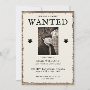 Invitation Photo & Code QR Week-end Bachelor