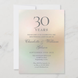 Invitation photo cœur perle 30e anniversaire de ma