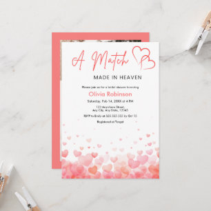 Invitation Photo coeurs Un mariage fait au ciel Baby Shower d