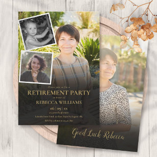 Invitation Photo Collage Parti de retraite