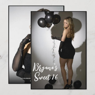 Invitation Photo complète avant et arrière tendance moderne d