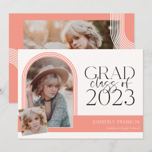 Invitation Photo contemporaine Chic Graduation