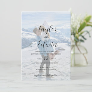 Invitation Photo contemporaine simple Mariage moderne