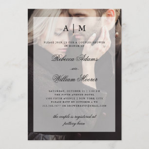 Invitation photo Couples Shower avec superposition