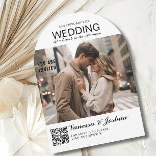Invitation Photo Couverture Magazin Code QR Mariage