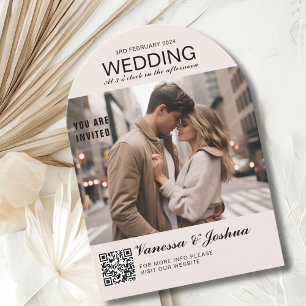 Invitation Photo Couverture Magazin Code QR Mariage