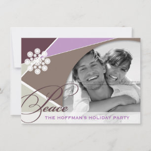 Invitation Photo croisée moderne de fête de vacances de Criss