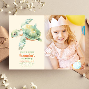 Invitation Photo Cute Under the Sea Baby Anniversaire