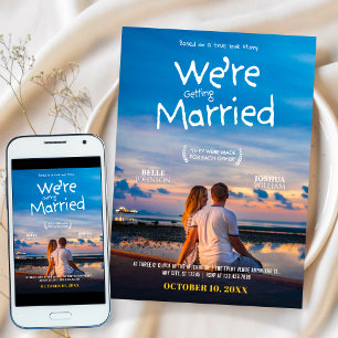 Invitation Photo d'affiche minimaliste mariage