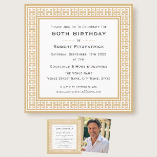 Invitation Photo d'âge personnalisée classique pour fête d'an