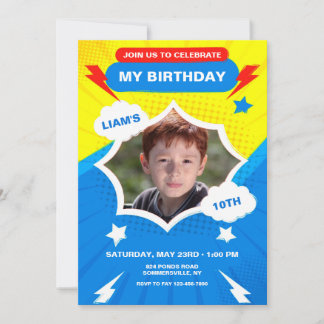Invitation Photo d'alimentation d'anniversaire