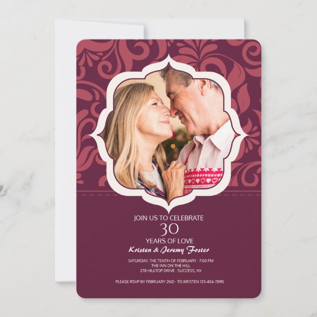 Invitation photo d'amour éternel (Devant)