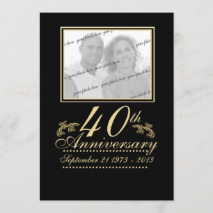 Invitation Photo d'anniversaire 40e