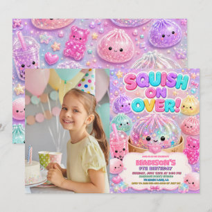 Invitation photo d'anniversaire avec des aliments