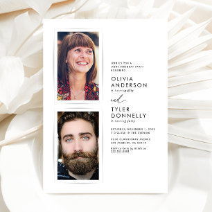 Invitation Photo d'anniversaire conjoint minimaliste