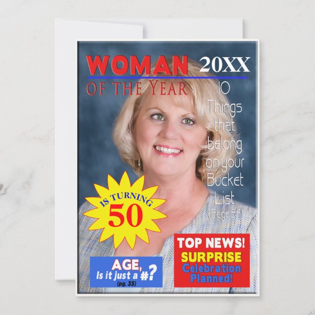 Invitation photo d'anniversaire - Couverture de ma (Devant)