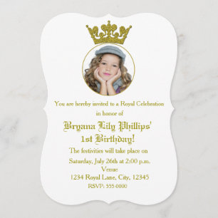 Invitation photo d'anniversaire Crown Royal paille