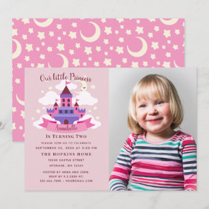 Invitation Photo d'anniversaire de Fairytale Princess Castle