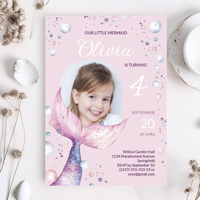 Invitation photo d'anniversaire de fille Little Me (Créateur téléchargé)