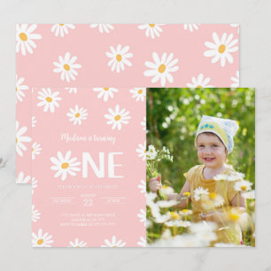 Invitation Photo d'anniversaire de la mignonne 1ère journée