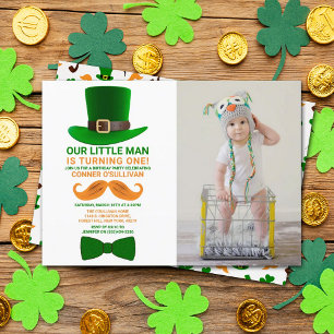 Invitation Photo d'Anniversaire de la St. Patrick de Leprecha