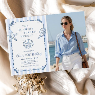 Invitation Photo d'anniversaire de l'été où j'ai eu vingt ans