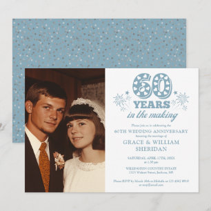 Invitation Photo d'anniversaire de mariage de 60 ans en cours